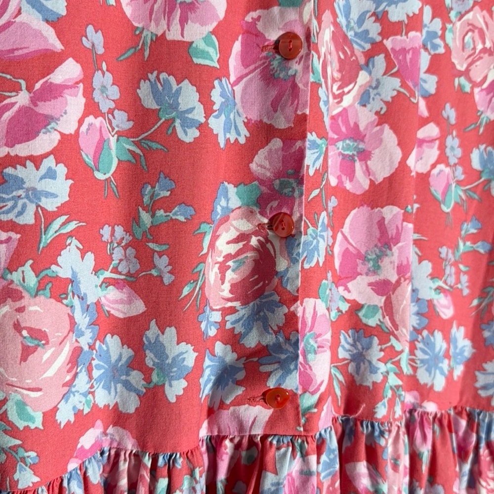 Vintage Laura Ashley Mother and Child Dress Drop Waste Floral Maxi Size 12 - Picture 8 of 12